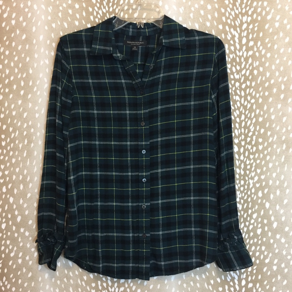 Banana Republic Plaid Dillon Shirt - Picture 1 of 4